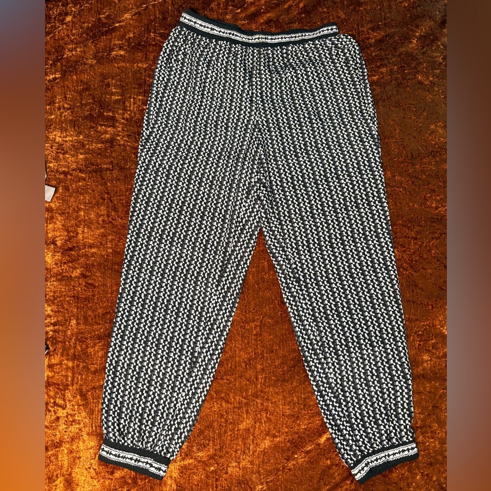 Stylish Black and White Maxi Pants